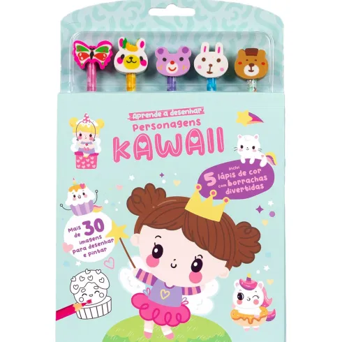 Aprende A Desenhar - Personagens Kawaii - Mais de 30 Imagens para Desenhar e Pintar