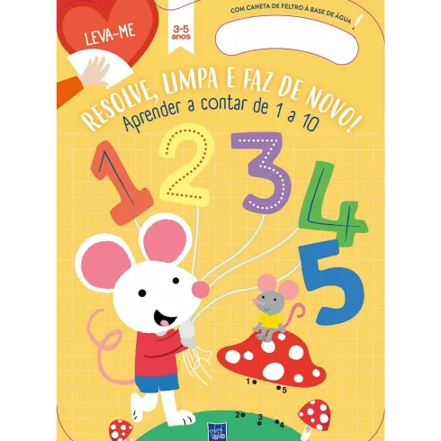 Aprender a Contar de 1 a 10 - Amarelo 3-5 Anos