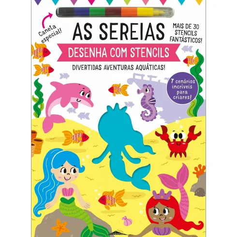 As Sereias - Desenha com Stencils de Elizabeth Golding