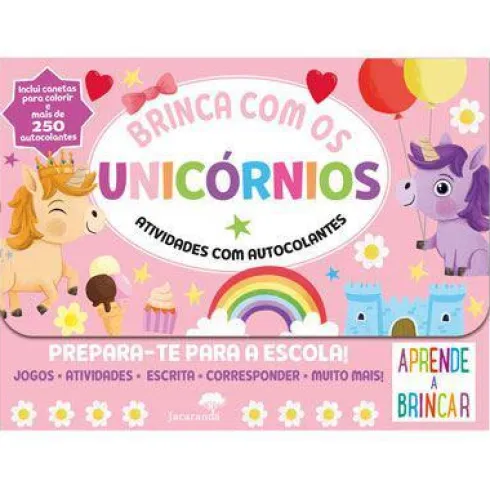 Brinca com os Unicórnios Atividades com Autocolantes