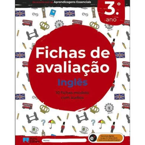 Fichas de avaliação - Inglês - 3.º Ano