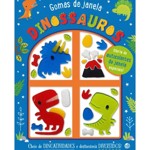 Gomas De Janela - Dinoussauros:Livro De Atividades Com Oferta De Autocolantes de Make Believe Ideas