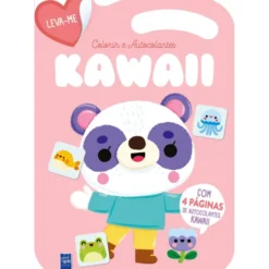 Livro Leva-Me Colorir E Autocolantes Kawaii - Rosa de Yoyo Books