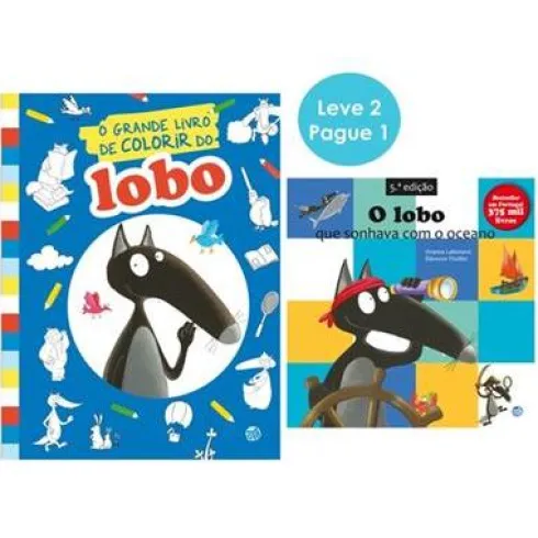 O Lobo - O Grande Livro de Colorir com Oferta de Livro de Histórias de Orianne Lallemand