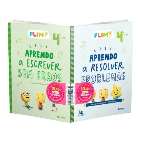 Pack Plim! Aprendo a Escrever Sem Erros | Aprendo a Resolver Problemas 4.º Ano de Henriqueta Gonçalves, Célia Mestre, Paula Melo e Marisa Costa