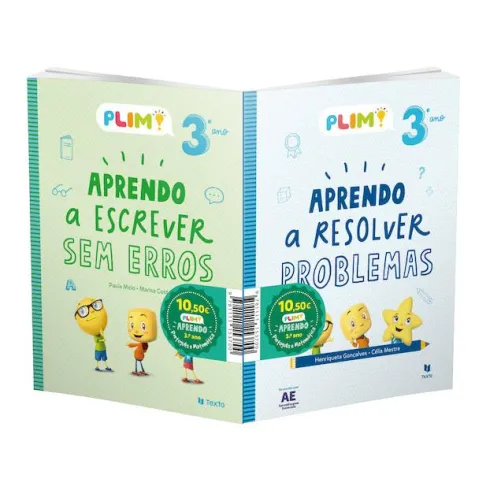 Pack Plim! Aprendo a Escrever Sem Erros | Aprendo a Resolver Problemas 3.º Ano de Henriqueta Gonçalves, Célia Mestre, Paula Melo e Marisa Costa