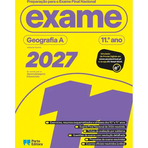 Preparação Para O Exame Final Nacional 2027 - Geografia A - 11.º Ano de Adelaide Queirós