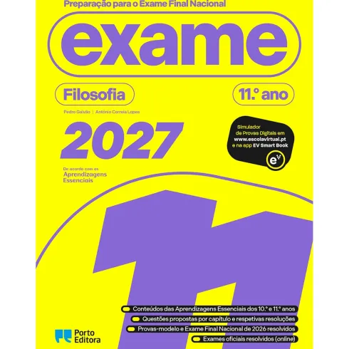 Preparação Para O Exame Final Nacional 2027 - Filosofia - 11.º Ano de Porto Editora