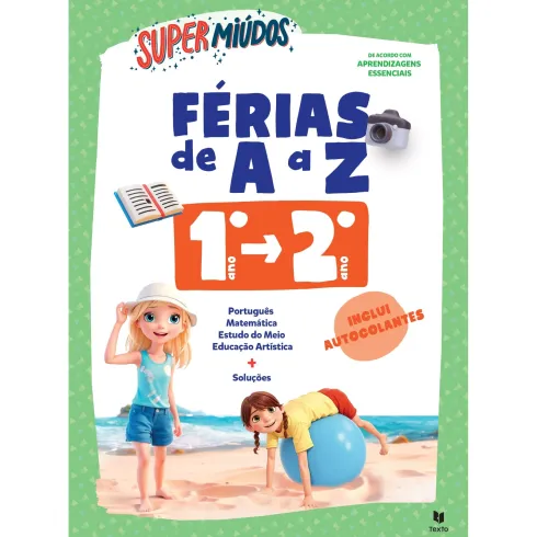 Supermiúdos Férias de A A Z 1.º Ano - 2º Ano