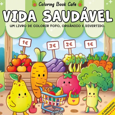 Vida Saudável de Coloring Book Cafe